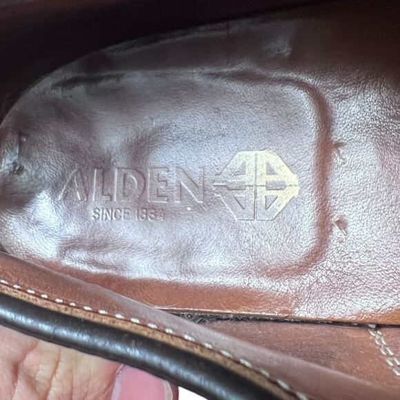 ALDEN Mens 10.5 B Shell Cordovan Hampton Last Oxford Dress Shoe Cap Toe - Picture 5 of 8